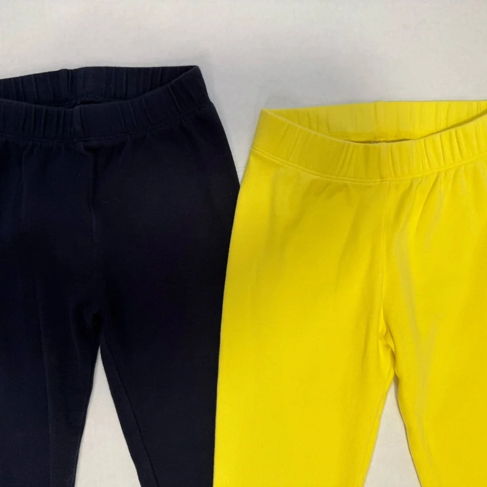 Gymboree Girls Sz 7 Lot of 2 Yellow Capri Strawberry Button Navy Full Length Bun